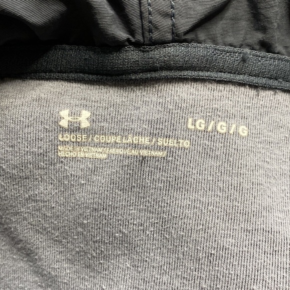 Under Armor Grey Hooded Loose Fit Sweatshirt Large - Picture 3 of 6